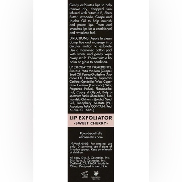 NWT ~ e.l.f., Sweet Cherry Lip Exfoliator
0.11 Oz - Picture 4 of 4
